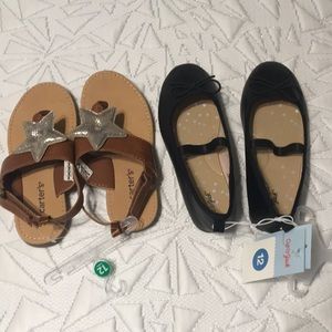 2 pairs of size 12 girls shoes. Brand new!